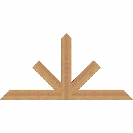 Ekena Millwork Saratoga Timber Gable Bracket, Western Red Cedar, 48"W x 24"H x 3 1/2"D x 3 1/2"F, 12/12 Pitch GBW048X24X0404SAR00SWR